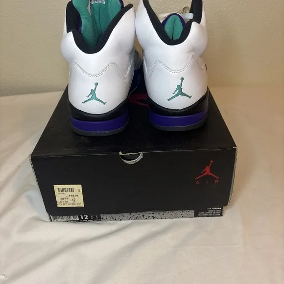2013 Nike Air Jordan 5 Retro Grape 138027-108 Men's Size 12